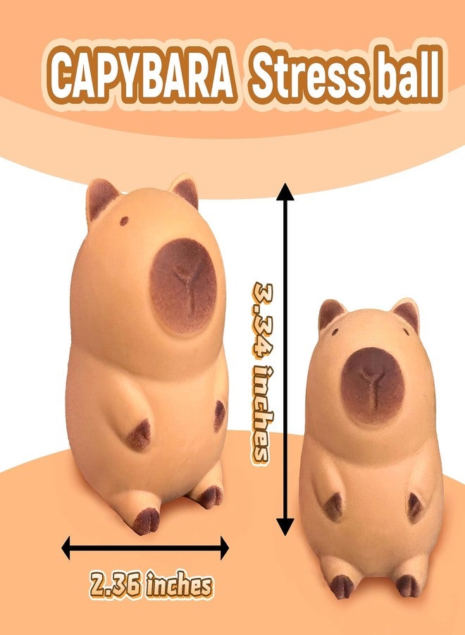 EVDERS Capybara Squishy Stress Balls for Kids and Adults, Squishy Capybara Dough Ball Squeeze Sensory Fidget Toys Capybaras Toy, Party Favors and Classroom Prizes - Image 2